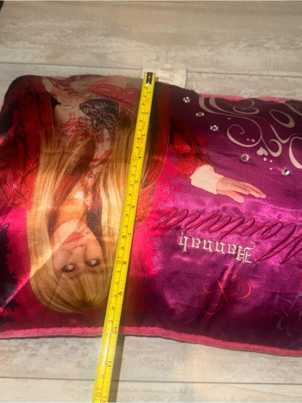 Vintage Hannah Montana Pop Star Pillow Pink Y2K Disney Miley Cyrus
